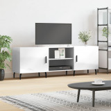 Comodă TV, alb extralucios, 150x30x50 cm, lemn compozit, vidaXL