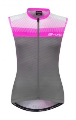 Tricou ciclism fara maneci Force F Acceler, gri/roz, XS Ultimate FactoryBikes foto