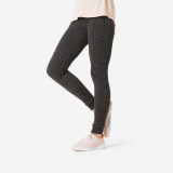 Pantalon de trening Slim 520 Fitness Gri pestriț Damă, Domyos