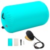 VidaXL Rulou de gimnastică gonflabil cu pompă, verde, 100 x 60 cm, PVC 92713