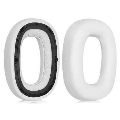 Set 2 bureti pentru casti Bowers &amp;amp; Wilkins PX7 S2 / PX8 Over-Ear - Alb, Spuma cu memorie, Piele ecologica foto