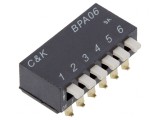 Comutator DIP-SWITCH 6 Secțiuni 0,1A 5VDC THT