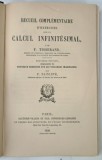 RECUEIL COMPLEMENTAIRE D &#039;EXERCICES SUR LE CALCUL INFINITESIMAL par F. TISSERAND , 1896