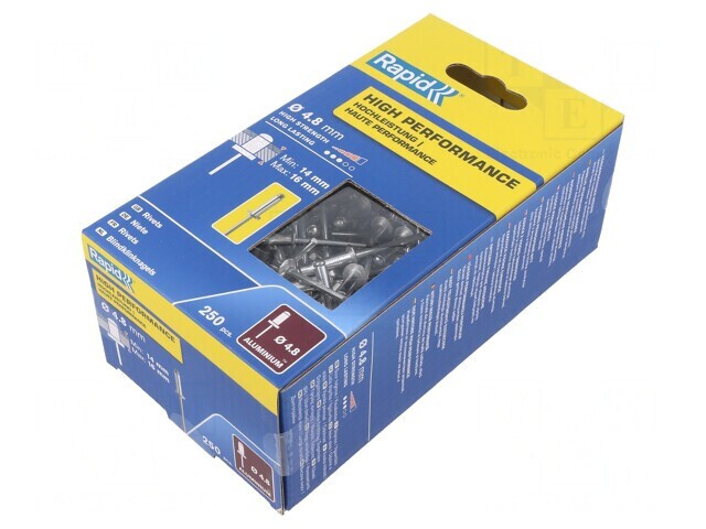 Diblu aluminiu 4,8mm x 20mm, 250 buc.