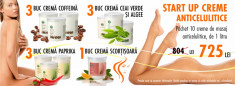 OFERTA START UP - Crema Cofeina, Crema Alge-Ceai Verde, Crema Paprika, Crema Scortisoara foto