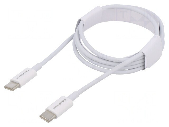 Cablu USB-C 2.0 Alb 1m 480Mbps 60W