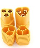 Set conectori MT60 3 pini mufa MT60 mama / tata + carcasa protectie