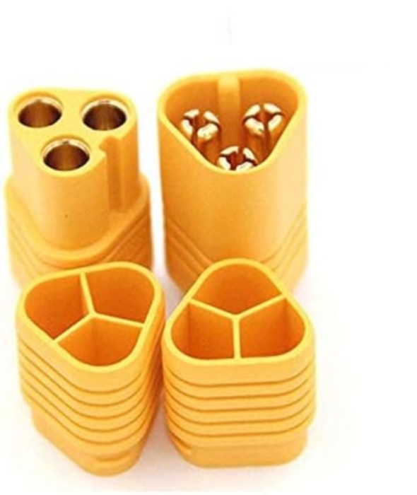 Set conectori MT60 3 pini mufa MT60 mama / tata + carcasa protectie