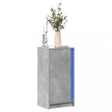 VidaXL Dulap cu LED, gri beton, 42,5x34x85 cm, lemn prelucrat