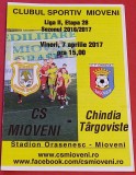 Program meci fotbal CS MIOVENI - CF &quot;CHINDIA&quot; TARGOVISTE (07.04.2017)