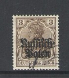Germania ocupatie Polonia&ndash; 3 Pf &bdquo;Russisch Polen&rdquo;, supratipar &ndash; obliterat-A68