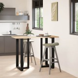 Cumpara ieftin Set 2 Picioare pentru Masa de Bar, Forma de T, Otel Negru