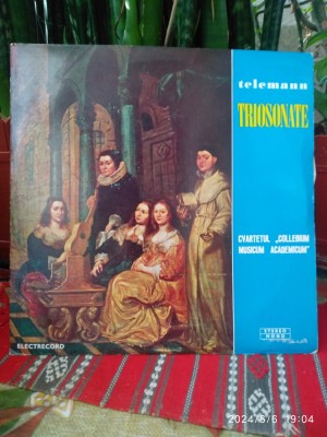 -Y- TRIOSONATE - TELEMANN - CVARTETUL COLEGIUM MUSICUM - DISC VINIL STARE EX+++ foto