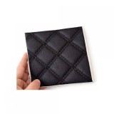 Material piele eco interior tapiterie auto , casa, romb Negru cusatura Neagra