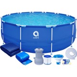 Piscina cadru metalic Avenli, 360x76 cm, 6.500 litri, cu toate accesoriile Household NewTrend