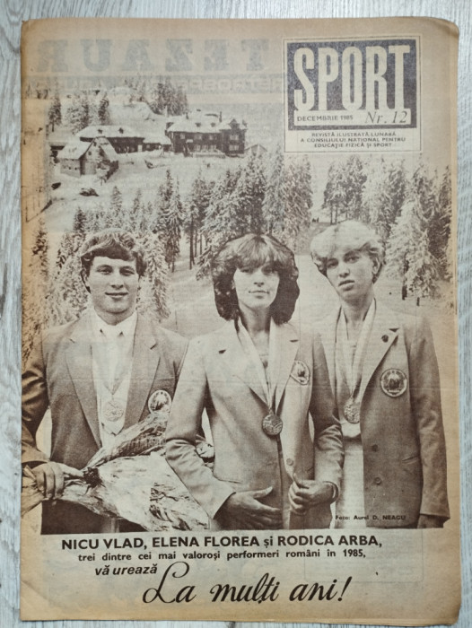 Revista SPORT nr. 12 - Decembrie 1985 - Retrospectiva 1985, Hagi, Steaua