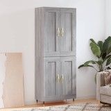 vidaXL Dulap &icirc;nalt, gri sonoma, 69,5x34x180 cm, lemn compozit
