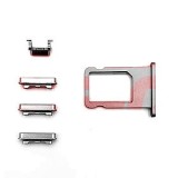 Suport SIM + Butoane Volum/Power iPhone 6 Negru, Kit Reparatie Usita SIM, Bulk