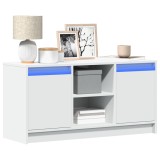 vidaXL Dulap TV cu LED, alb, 100x34x50 cm, lemn prelucrat 852187