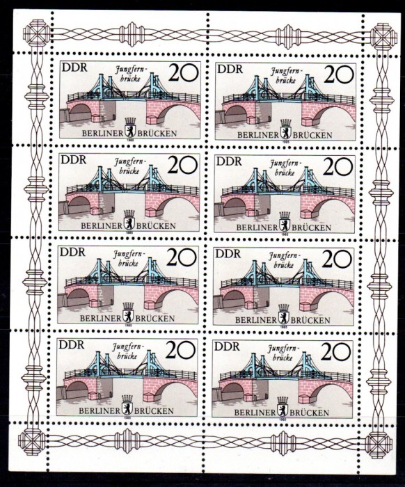 DDR 1985, Poduri, serie neuzata, MNH