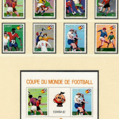 Zaire 1981 - Campionatul Mondial de fotbal, serie+colita neuzata