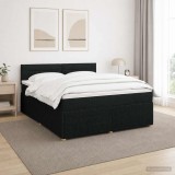 Cumpara ieftin Pat boxspring cu saltea Negru 160 x 200 cm Tesatura