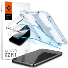 Set 2 Folii de protectie Spigen Glas.TR EZ FIT pentru Samsung Galaxy S23+ Plus Transparent