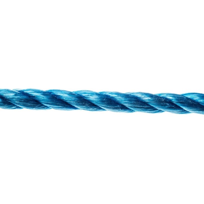 Sfoara polipropilena, rasucita, albastra, 6 mm