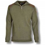 Pulover kaki cu broderie Treesco (Marime: 2XL, Culoare: Kaki)