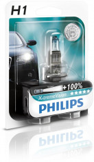 Bec H1 12V 55W Philips X-tremeVision +100% 12258XV+B1 1 buc pe blister - BIT-12258XVB1 foto