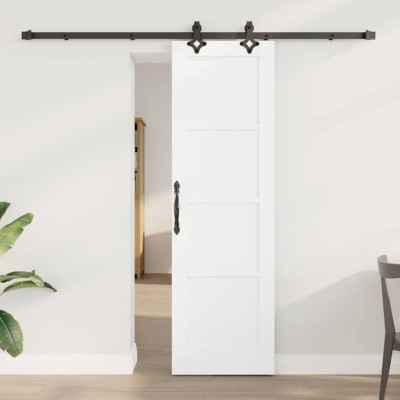 Set Ușă Glisantă Manual Alb și negru 61 x 198.5 cm foto