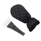 Set Manusa si Racleta pentru Zapada, Impermeabila, Izolatie de Bumbac, 31 x 15 cm, Negru