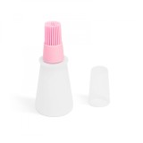 Pensula pentru ulei, din silicon, cu recipient - 60 ml - roz Best CarHome