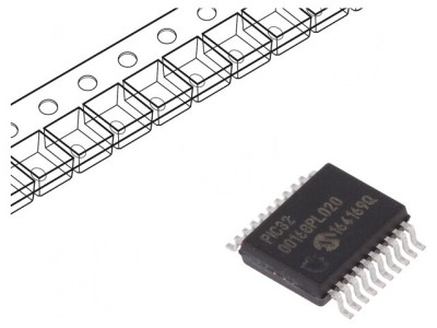 Microcontroler PIC 16kB I2S LIN SPI UART SMD foto