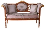 Sofa baroc din lemn masiv cu tapiterie din catifea CAT408