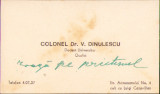 HST A2263 Carte vizita colonel (ulterior general) dr V Dinulescu