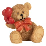 Cumpara ieftin Figurina Ursulet polirasina maro rosie 3x2x4 cm