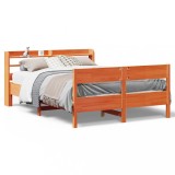 Cumpara ieftin Cadru de pat fara saltea, maro ceruit 150x200 cm lemn masiv pin