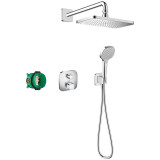 Cumpara ieftin Set dus Hansgrohe, Croma E 280 ShowerSelect, baterie cu termostat Ecostat E, 1 jet, crom