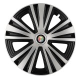 Set 4 capace roti Glory Gri-Negru R16, Compatibil Cu Alfa Romeo