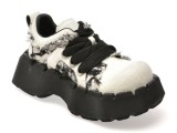 Cumpara ieftin Pantofi sport GRYXX alb-negru, 6891, din material textil si piele naturala