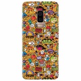 Husa silicon pentru Samsung S9 Plus, Colorful Sticker Illustrations