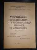 Proprietatile geotextilelor si geomembranelor folosite in constructii (1988)