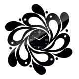 Cumpara ieftin Ceas Decorativ Sticker, Fara Zgomot, Morisca, Negru, 400 mm x 400 mm