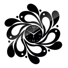 Ceas Decorativ Sticker, Fara Zgomot, Morisca, Negru, 400 mm x 400 mm