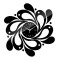 Ceas Decorativ Sticker, Fara Zgomot, Morisca, Negru, 400 mm x 400 mm