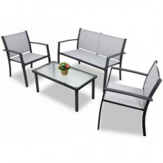 Mobilier terasa, set masa cu banca si 2 scaune, 58x58x75 cm GartenVIP DiyLine foto