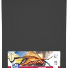 Bloc De Desen A5, Cu Spirala, Oxford, 40 File-225g/mp - Velin - Coperta Carton Rigid - Negru