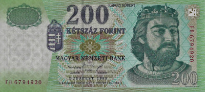 UNGARIA █ bancnota █ 200 Forint █ 1998 █ P-178 █ UNC █ necirculata foto