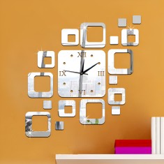 Ceas Decorativ Sticker, Patrat, 50 cm x 48 cm